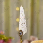 Gold splatter white feather steampunk Nikkah dip pen with gold handle
