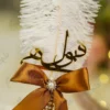 Customized Pearl Wedding Pen with Brown Ribbon 5