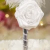Double White Feather Silver Nikkah Pen 8