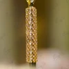 Detail shot of the gold rhinestone mesh wrapped around the pen body