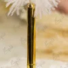 Customized version showing gold mirror acrylic bride name cutout on the feather
