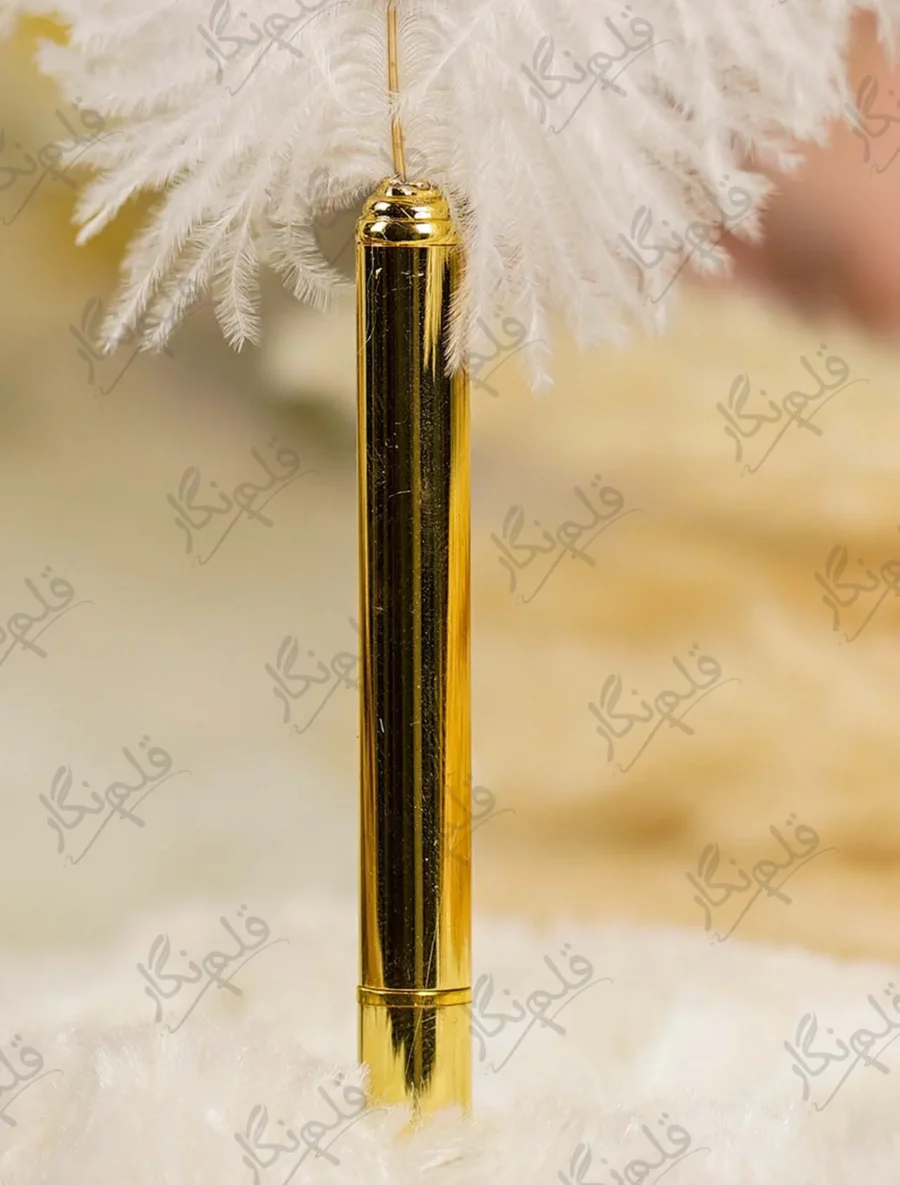 Customized version showing gold mirror acrylic bride name cutout on the feather