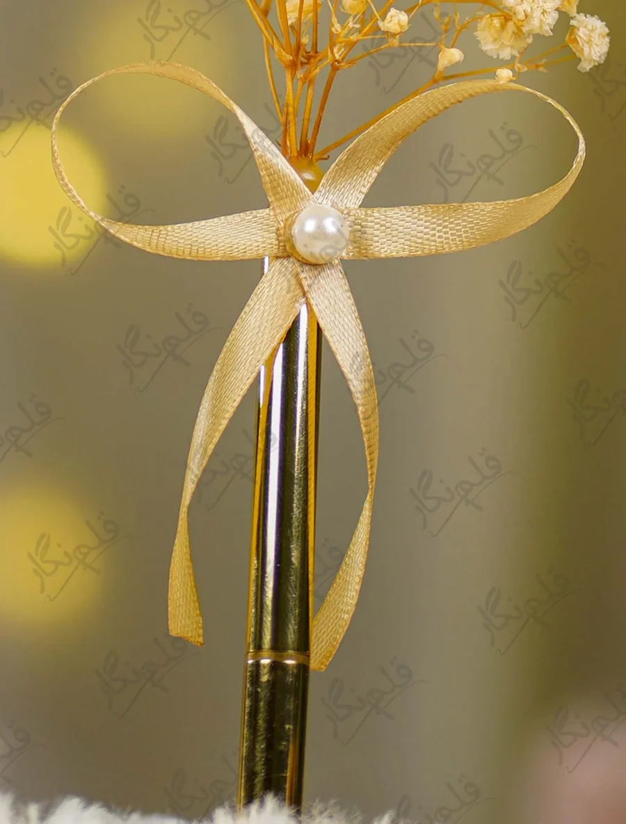 High angle close up showing the dried yellow baby's breath flowers details