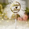 Gold Qabool Hai White Satin Wedding Pen 7