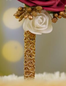 Maroon Rose Gold Lace Nikkah Pen (8)