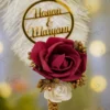 Detailed close up of the maroon flower petal texture