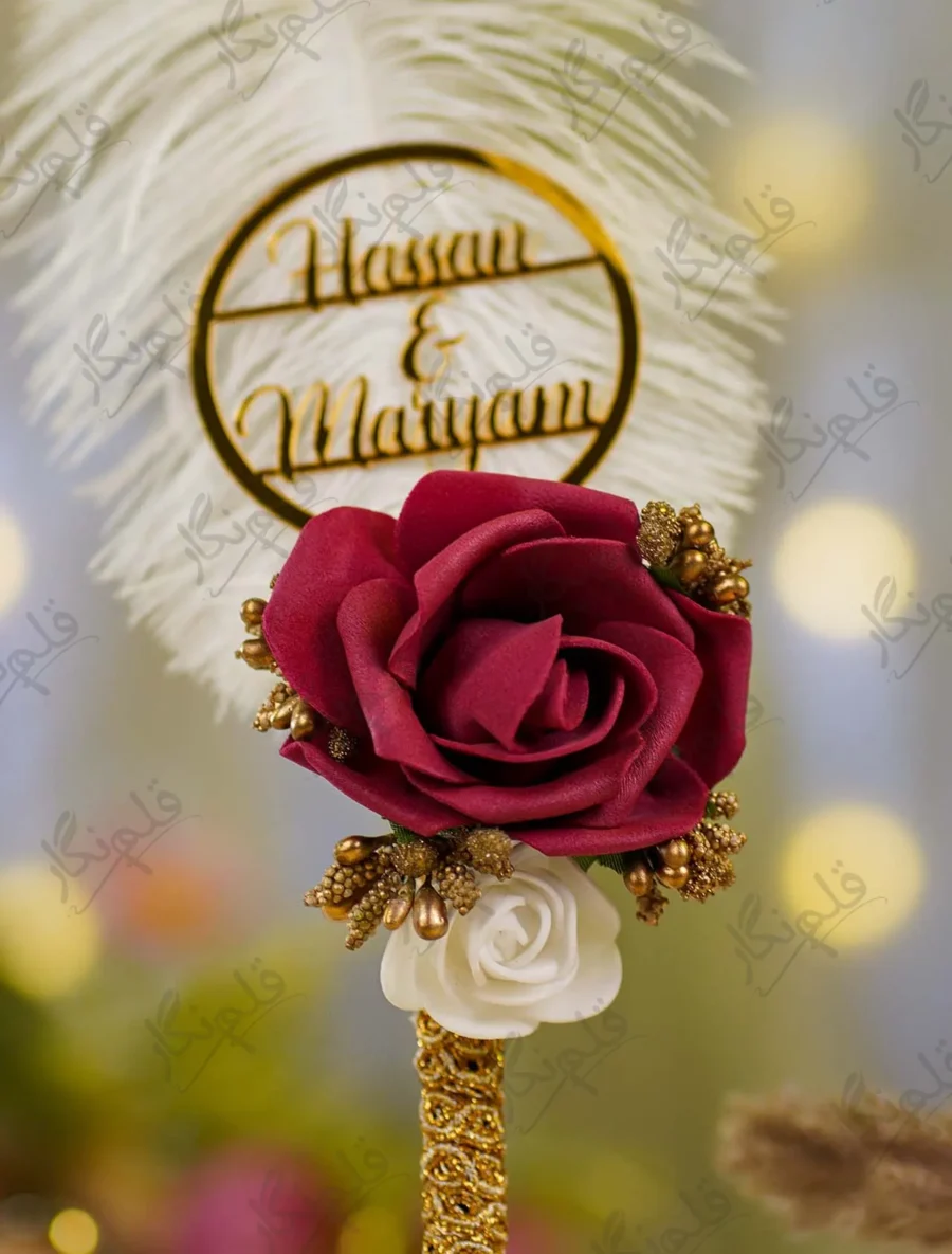 Detailed close up of the maroon flower petal texture