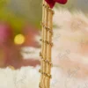 Red Rose Gold Ribbon White Feather Nikkah Pen 4