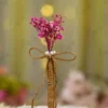 Handmade jute wrapped Nikkah pen with dried purple baby's breath flowers