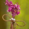 Front view of the complete Rustic Jute Purple Baby's Breath Nikkah Pen