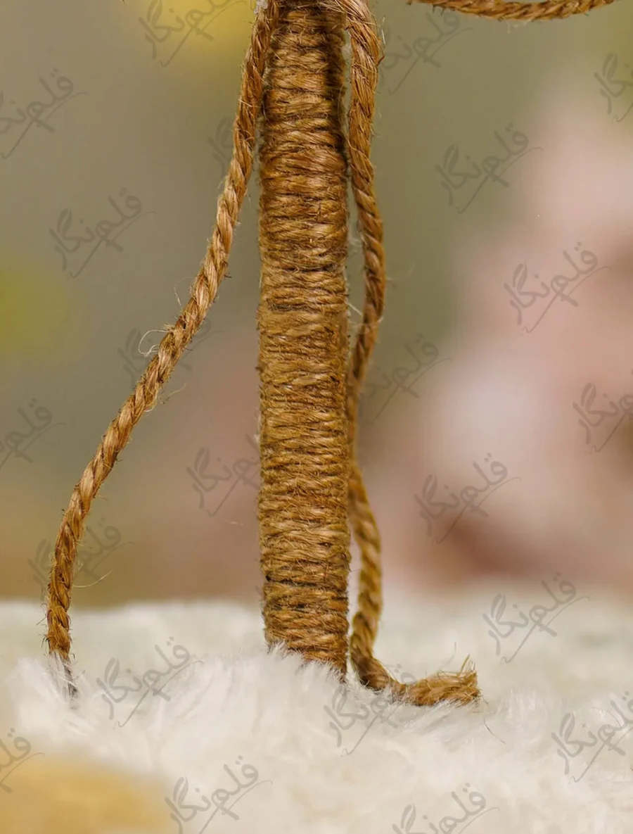 Dried Purple Flower Jute Pen