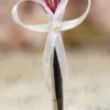 Detailed shot of the dried pink gypsophila flowers at the top of the pen