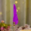 Purple feather steampunk Nikkah dip pen with ornate owl emblem and gold stem