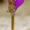 Detailed shot of the custom gold mirror acrylic calligraphy script nameplate