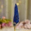 Customized version showing black acrylic Urdu calligraphy on the feather