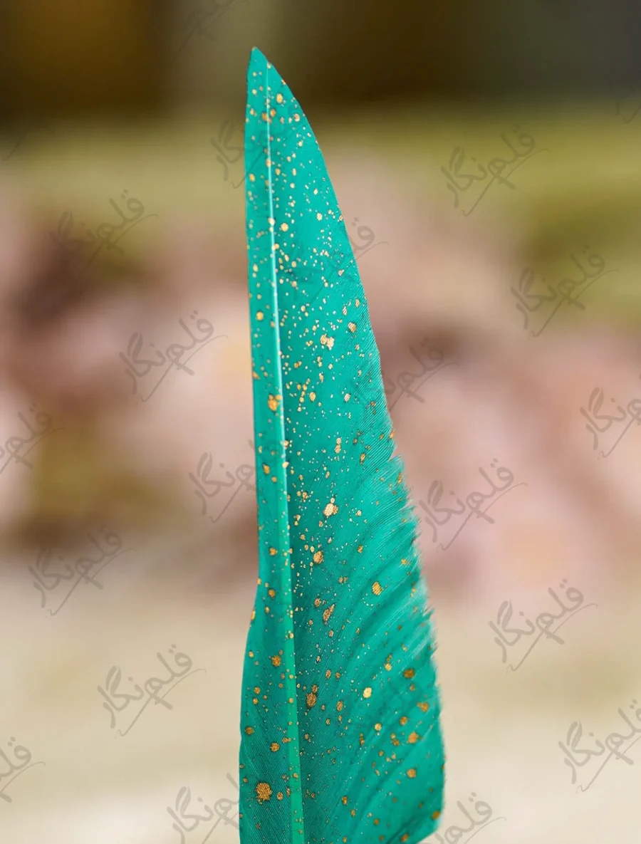 Detailed shot of the custom gold mirror acrylic calligraphy script nameplate