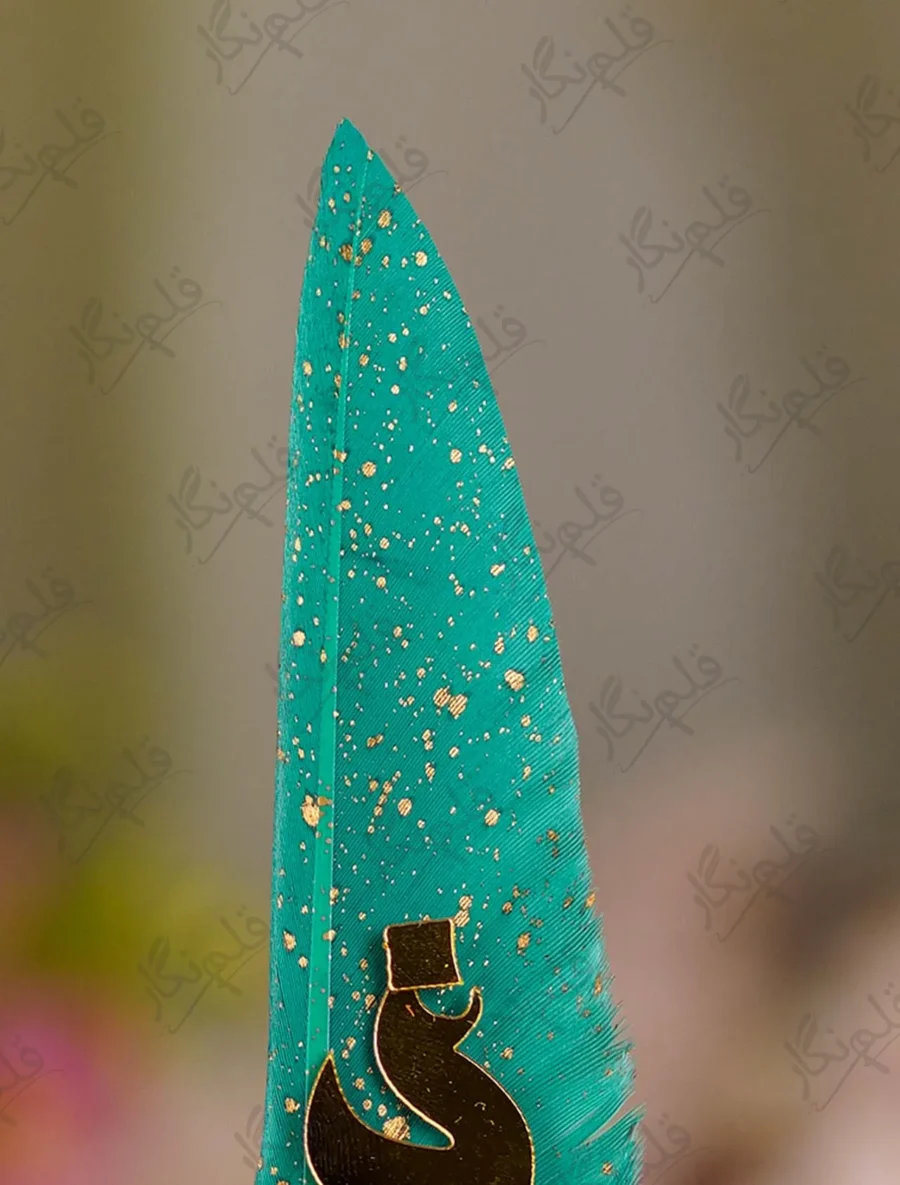 Sapphire-blue oval crystal gem in a gold frame close up