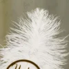 White Feather Pen with Gold Bow